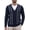 Navy Blue, variant on COOFADNY Mens Cardigan Sweater Vintage Striped V-Neck Long Sleeve Button Down Knitted Sweaters