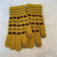 thumbnail image 2 of Hellosay Warm Gloves for Women Knit Thermal Warm Touch Screen Gloves Christmas Gifts Yellow, 2 of 7