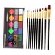 thumbnail image 2 of Kit de pintura facial y corporal de 18 colores con 10 pinceles para maquillaje de Halloween Mezcla de 18 colores, 2 of 8