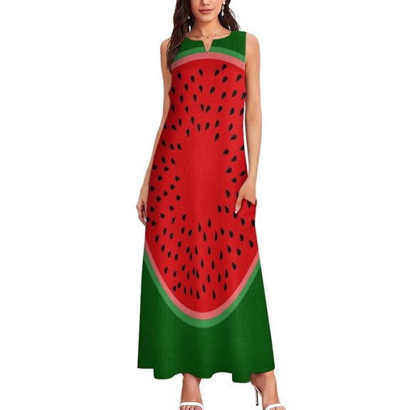 Watermelon Red And Bright Long Dress Female Clothing Prom Dress Dress Women Elegant Luxury
