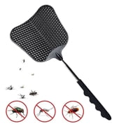 Retractable Fly Swatter with Plant-Shaped Design, Steel Non-Slip Handle and Compact Portable Size for Home Insect Control