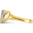 thumbnail image 3 of 10K Yellow W/Rhodium Rhodium Diamond Heart Toe Ring (Width 1) - Jbsp, 3 of 5