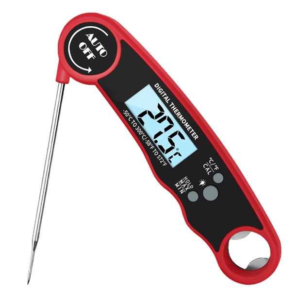 Termómetro para carne. Termómetro con retroiluminación y calibración. Herramientas manuales digitales