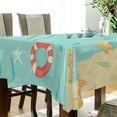 thumbnail image 5 of Yayeee Tablecloths 60" x 108" Rectangle Wrinkle Resistant Party Table Cover, Blue Beach Pattern, 5 of 8