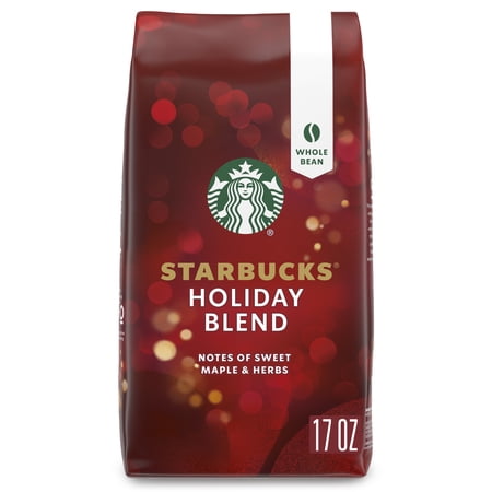 Starbucks Holiday Blend, Whole Bean Coffee, Medium Roast, 100% Arabica, Limited Edition, 17 oz