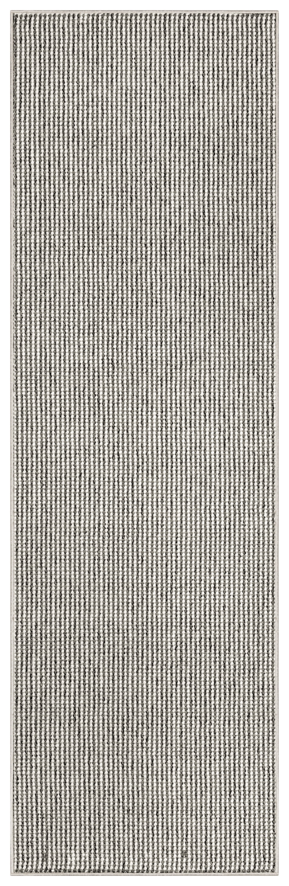 Nourison Natural Texture All-over design Ivory Grey 2'3" x 7'6" Area Rug (2x8)