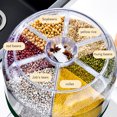 thumbnail image 3 of Dry Food Dispenser, 3.5kg Capacity Rotation Grain Storage Container For Kitchen Rice Cereal, 9.4x9.4", 3 of 8