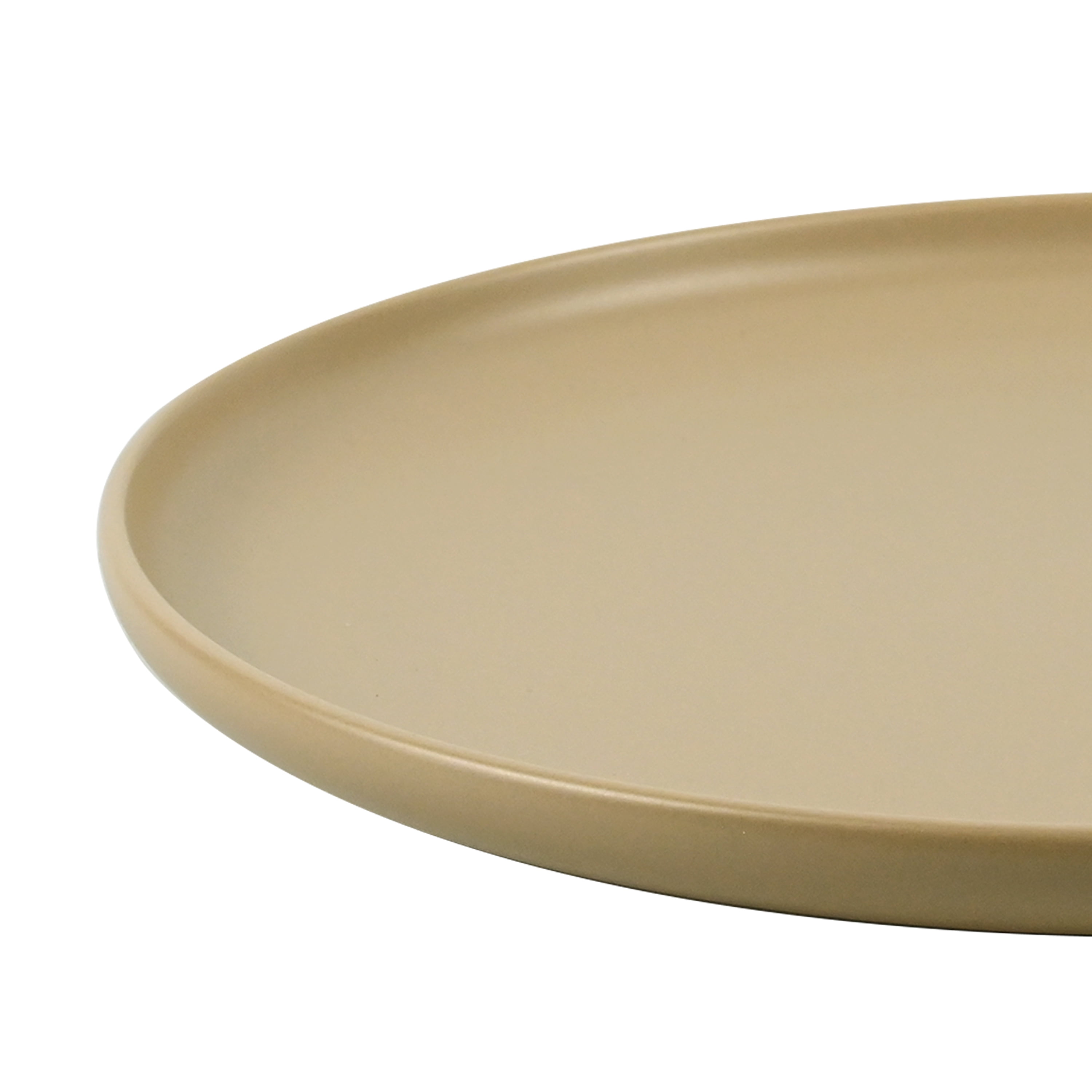Mainstays Alessandra Matte Brown Stoneware Round Dinner Plate 10.39"