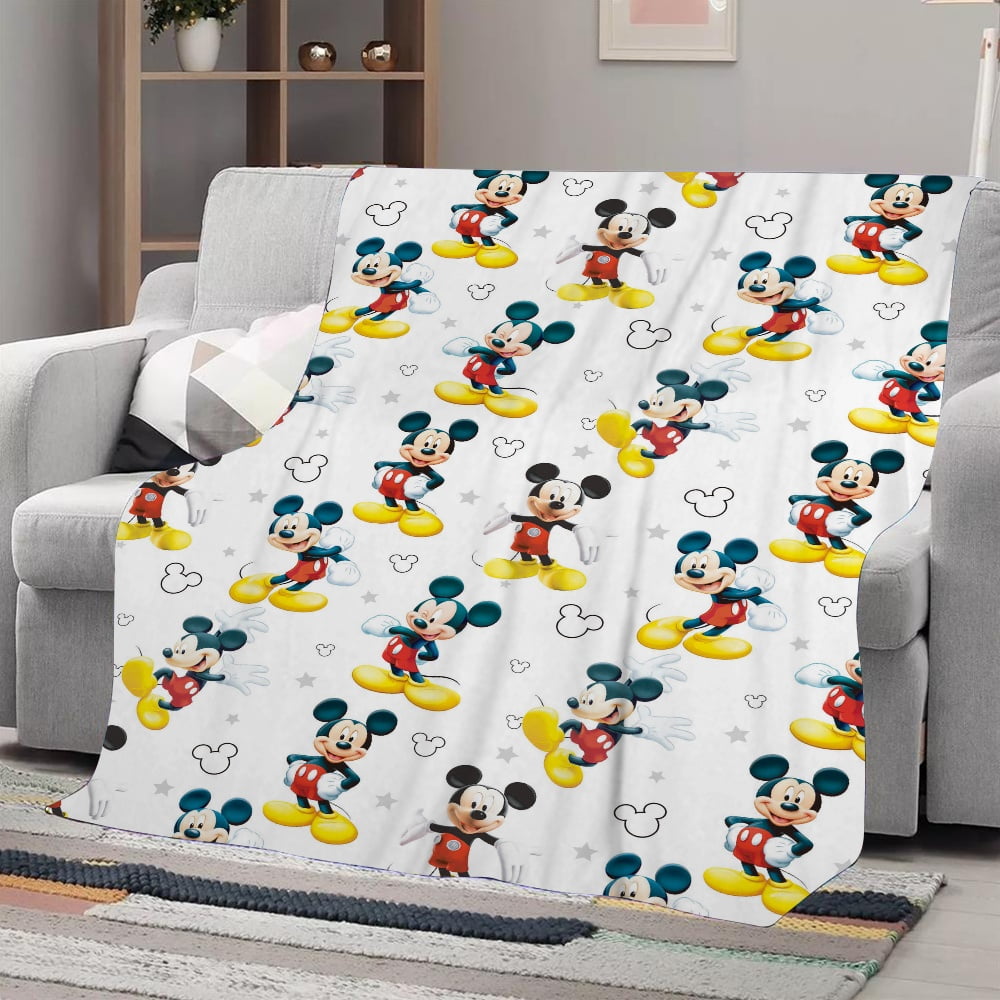 Mickey Mouse Throw Blanket Classic Travel Blanket Super Soft for Kid/Adults  Birthday Blanket Gifts (51x59/130x150cm) 