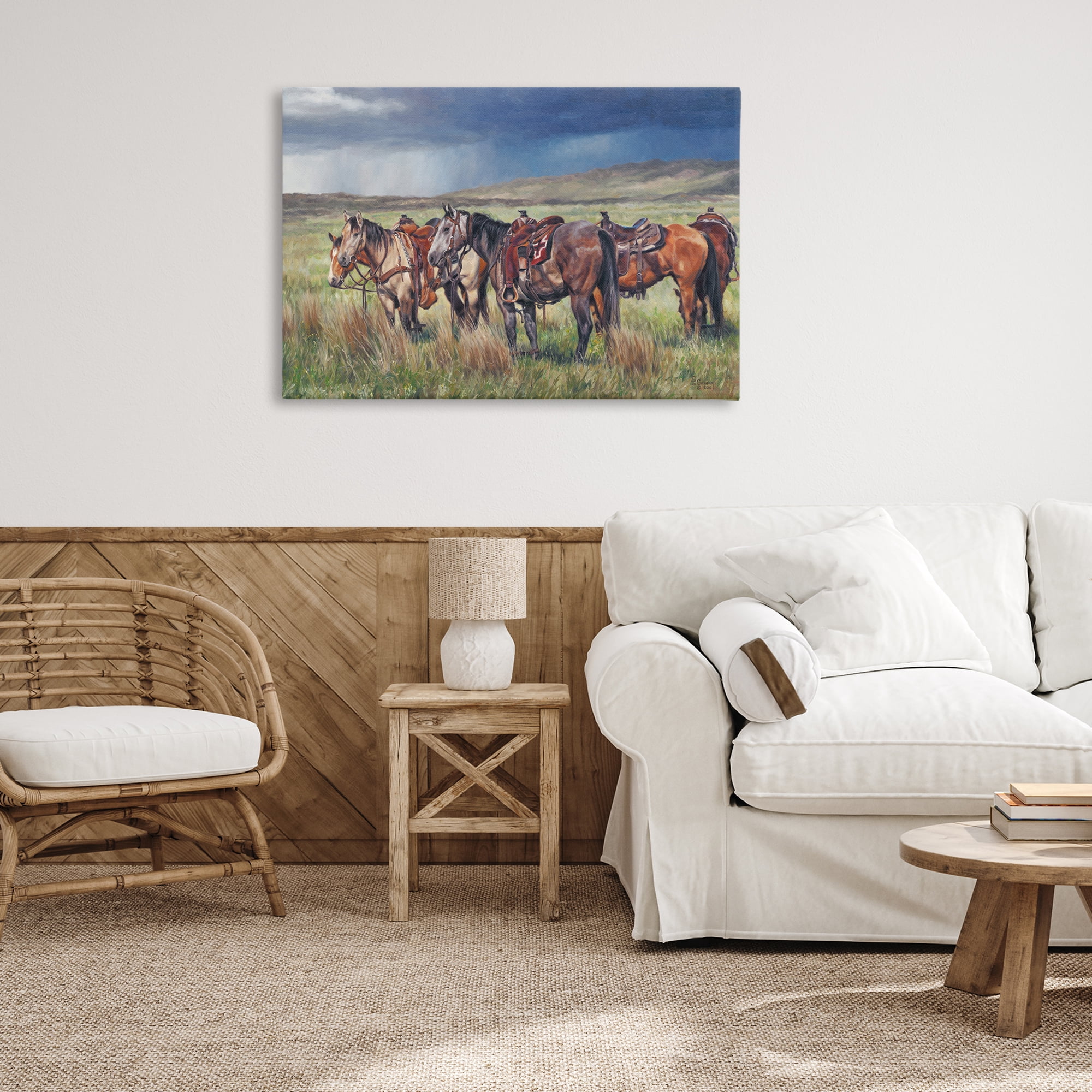 Stupell Industries Hurry Up & Wait Animals & Insects Painting Gallery Wrapped Canvas Art Print Wall Art, 36 x 24