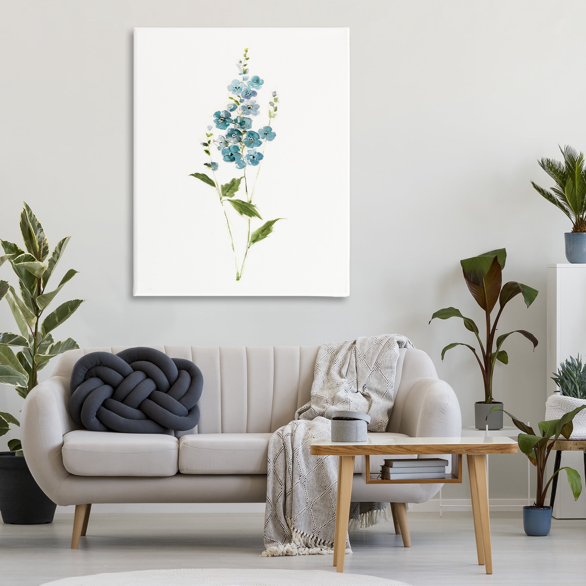 Stupell Industries Delicate Blue Sprigs Canvas Wall Art, design by Sally Swatland
