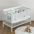 thumbnail image 5 of Sweet Jojo Designs + BreathableBaby Watercolor Floral Blue Pink White Breathable Mesh Crib Liner Pad, 5 of 6