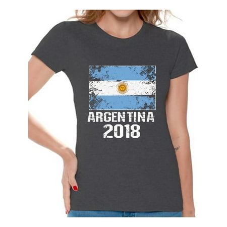 Argentina Soccer Shirt - Awkward Styles Argentina 2018 Shirt for Women Argentinian Flag Shirt Soccer Gift