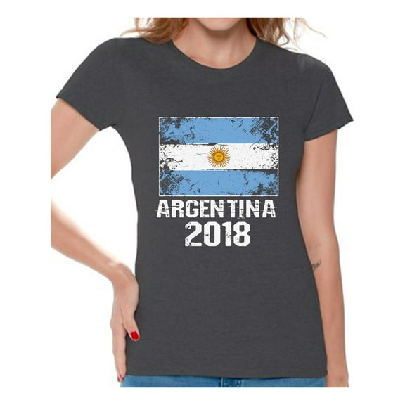 Awkward Styles Argentina 2018 Shirt for Women Argentinian Flag Shirt Soccer Gift