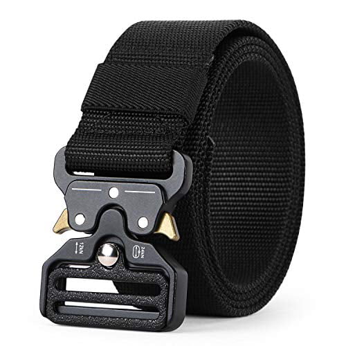 Military Style Webbing Riggers Nylon Belt with Heavy-Duty Quick-Release Metal Buckle 1.5 Wide WERFORU Tactical Belt 