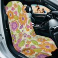 thumbnail image 3 of XYZCANDO Retro Floral Print with Swirl Accents Beach Towel Car Seat Covers, Lightweight Seat Towel Cover Washable Non-Slip for Cars Van, 3 of 11