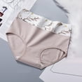 thumbnail image 5 of jobturf Underwear for Women Floral Print Cheeky Lace Bikini Panties Color Block Soft Breathable Hipsters Briefs, 5 of 5