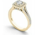 thumbnail image 2 of 1-1/4 Carat T.W. Diamond Split Shank Double Halo 14kt Yellow Gold Engagement Ring, 2 of 5