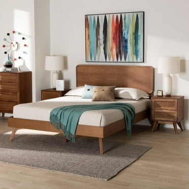 Baxton Studio Melora Mid-Century Modern Walnut Brown Finished Wood and ...