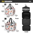 thumbnail image 3 of Travel Hanging Toiletry Bag with 4 Zipped Compartments Waterproof Makeup Accessories Spacious Cosmetic Bag Pastel Watercolor Floral Pattern Medium, 3 of 9