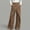 #29Coffee, variant on Women's Casual Linen Wide Leg Pants, Wrap Design High Waist Trousers