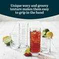 thumbnail image 4 of Libbey Pueblo Tumblers and Rocks Glass Cups Set, Wavy and Groovy Drinking Glasses Set of 16, Dishwasher Safe Modern Glassware for Everyday Use, 4 of 6