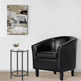 thumbnail image 5 of Yaheetech 2pcs Faux Leather Accent Chair for Living Room, Black, 5 of 9