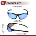 thumbnail image 4 of Unique Bargains 1 Pcs Motorcycle Riding Goggles Anti-glare Tri-acetel Cellulose PC UV400 Cycling Sunglasses Ice Blue Lens Black Frame, 4 of 6