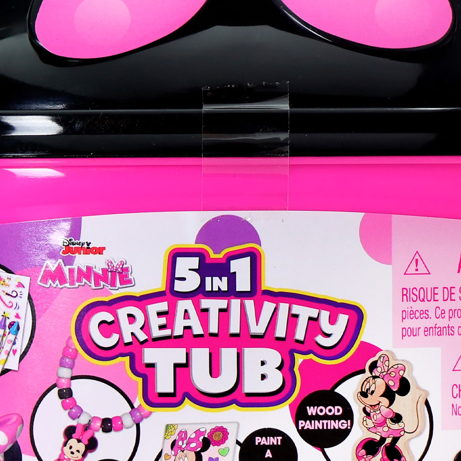 Tara Toy: 5-In-1: Creativity Tub - Minnie - Make Your Own Necklace, Canvas-Wood-Plaster Painting, Stickers & Coloring, Disney Junior, Kids Ages 3+