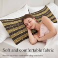 thumbnail image 5 of Black Golden Striped Body Pillow Covers 20"x54", Luxury Farmhouse Stripes Soft Brushed Microfiber Breathable Throw Pillow Covers, Decorative Pillowcase with Zipper for Couch Sofa Bedroom Living Room, 5 of 9