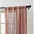 thumbnail image 2 of THD Lynda Faux Linen Textured Semi Sheer Light Filtering Window Rod Pocket Thick Drapery Panels Curtains for Bedroom & Living Room, Pair, 2 of 5