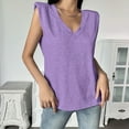 thumbnail image 2 of Viikei Womens Tank Top Camisoles for Women Plus Solid V-neck with Shoulder Pad Loose Vest, 2 of 7
