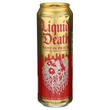 Liquid Death Rest In Peach Iced Tea With Agave & Vitamins 19.2 fl oz - Pack of 2