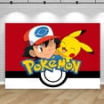 thumbnail image 3 of Fondo de fiesta de Pokémon para niños, decoración de cumpleaños, fotografía de fondo, Pikachu, monstruo de bolsillo, cartel personalizado, 3 of 5