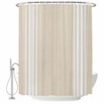 thumbnail image 2 of Cream Striped Shower Curtains for Bathroom, Farmhouse Beige White Stripes Waterproof Fabric Shower Curtain, Decorative Bathroom Curtain for Bathtub, 72"x84", No Hooks Included, 2 of 9