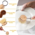 thumbnail image 3 of FUYGRCJ 4PCS Bamboo Dish Brushes Sets, Kitchen Cleaning Dish Scrubber Brushes, Natural Bamboo Dish Scrub Brush Set with Handles, Eco-Friendly Cleaning Brushes for Dish, Bottle, Pots, Pans, 3 of 8