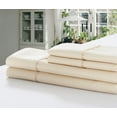thumbnail image 4 of Lux Decor Collection Checkered Embossed Bed Sheet Set (Queen, Beige), 4 Piece Deep Pocket 1800 Series Bed Sheet Set Contains (1 Fitted Bed Sheet, 1 Flat Sheet, 2 Pillow Covers), 4 of 7
