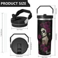 thumbnail image 5 of 1pc Gothic 30oz Tumbler with Straw & Handle - Insulated Stainless Steel Cup | Holiday Gift for Man Women (Christmas, Valentine's, Birthday), 5 of 7