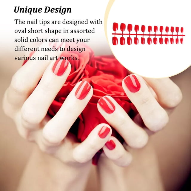 Nail Art Delicate Removable Artificial Extension Manicure Tips Extension Fingernails Fashion Wraps Manicure Tools Decoration for Girls Type 28