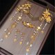 thumbnail image 4 of Chinese Styles Tassels Headpiece Set Fashionable Bridal Ornament Cosplay Costume for Chinese Wedding Theme, 4 of 5