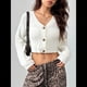 thumbnail image 5 of Suéter Tipo Cárdigan de Punto Suave con Cuello en V y Botones Delanteros de Larga para Mujer S, 5 of 9