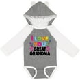 thumbnail image 3 of Inktastic I Love You Great Grandma with Flowers Girls Long Sleeve Baby Bodysuit, 3 of 5