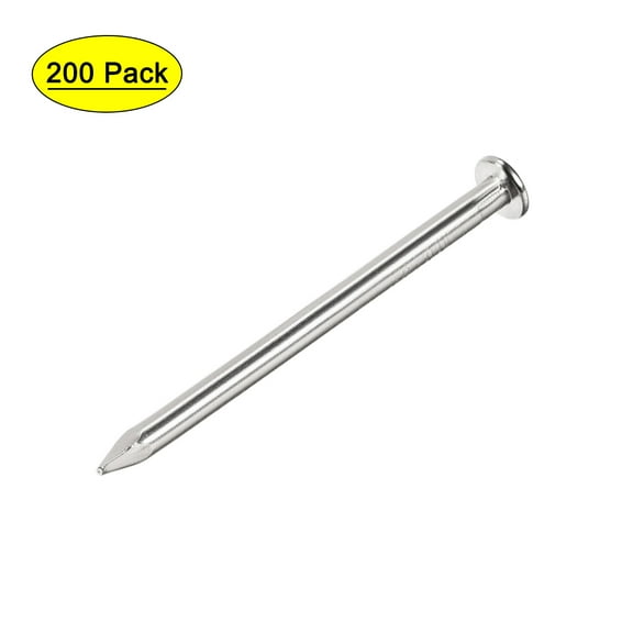 Uxcell 1.8x30mm Tiny Nails Carbon Steel Nickel Plated 200 Pack