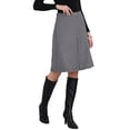 thumbnail image 4 of INSPIRE CHIC Women's Office Knee Lenght High Waist Plaid Tartan Skirt L 1, 4 of 5