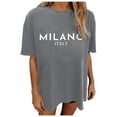 thumbnail image 1 of Camiseta básica para mujer: camiseta de manga corta suave y cómoda, prenda transpirable para el día a día., 1 of 5