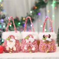 thumbnail image 2 of Bolsa de regalo de Navidad rosa, bolsa de manzana portátil, bolsa de dulces de Navidad, caja de embalaje de frutas de Noel, bolsa de regalo creativa de Navidad, 2 of 4