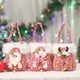 thumbnail image 2 of Bolsa de regalo de Navidad rosa, bolsa de manzana portátil, bolsa de dulces de Navidad, caja de embalaje de frutas de Noel, bolsa de regalo creativa de Navidad, 2 of 4