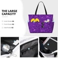 thumbnail image 3 of Balery Purple Glitter Beach Travel Bag - Water-Resistant, Large Capacity Lightweight Tote with 7 Pockets for Women and Men - Perfect for Beach, Pool, Gym, and Travel, 3 of 7