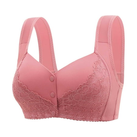 Ramiter Lingerie for Women Sexy Naughty Fitness Dry Running with String Quick Woman Size Underwear Bras Shockproof Large 50 Pink