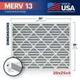 thumbnail image 5 of BNX TruFilter 20x25x4 (19.5’’ x 24.5’’ x 3.63‘’ Slim Fit) MERV 13 Air Filter (2-Pack) - MADE IN USA - Air Conditioner HVAC AC Furnace Filters Health, Allergies, Mold, Bacteria, Smoke, MPR 1900 FPR 10, 5 of 5